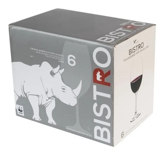 Copón Vino Bistro 580ml x (6und) - Cristal Bohemia
