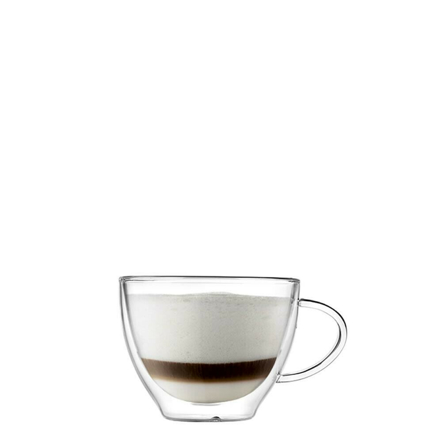 Taza Mocca Barista Doble Vidrio c/asa - Set x (2und)