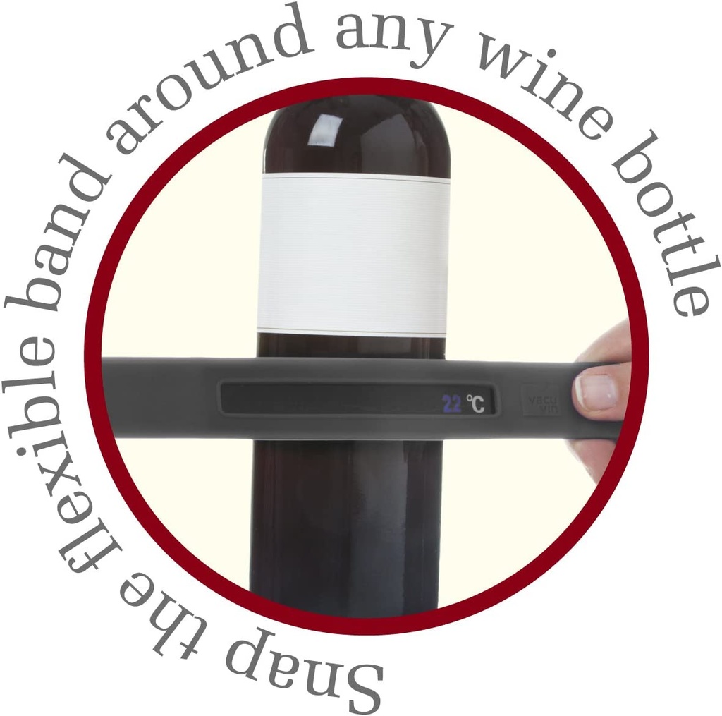 Termómetro Adaptable p/Botellas de Vino - Vacu Vin