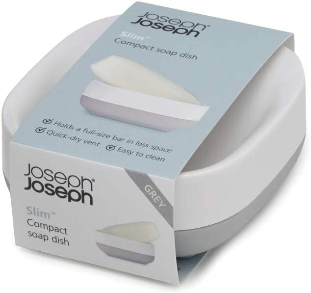 Jabonera Compacta Slim Gris - Joseph Joseph