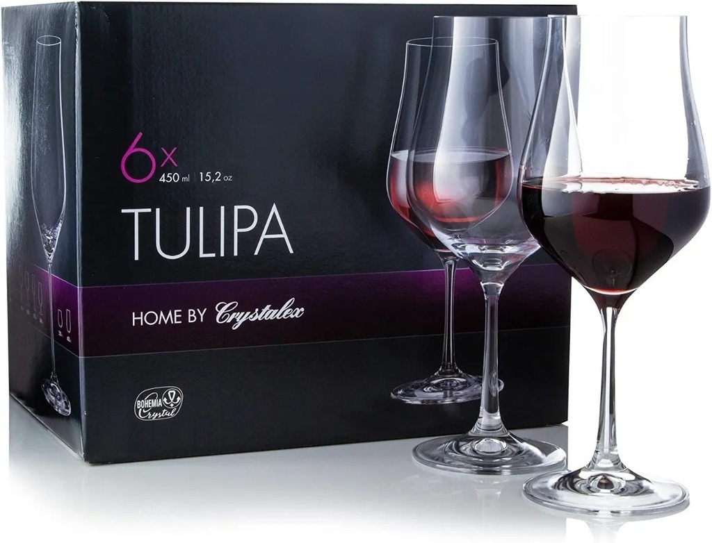 Copa Tulipa 450ml x (6und) - Cristal Bohemia