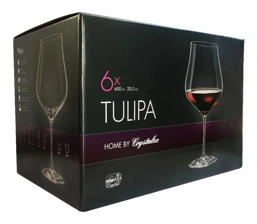 Copa Tulipa 600ml x (6und) - Cristal Bohemia