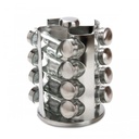[9045-16] Especiero Acero Inox (16 pzas) - Giratorio