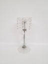 Set Candelabro Diamante c/caireles transp.  (30CM-14cm)