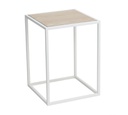 Mesa Adicional 35x35x48h - Metal Blanco y Fresno