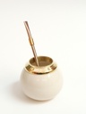 Mate Liso Marfil - Dorado
