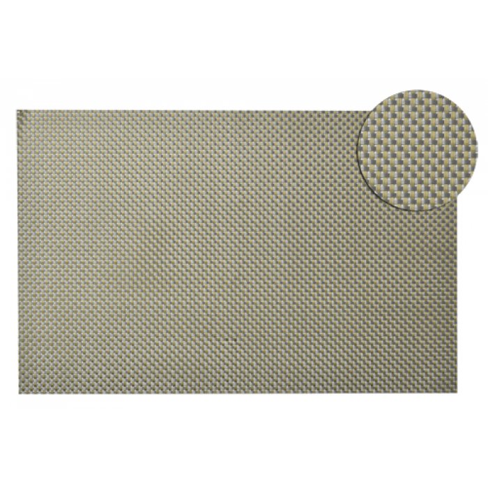 Individuales Rectangular Oro - Rafia (6und)