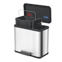 Cesto p/Reciclar Oko Duo Plus L Inox - Hailo