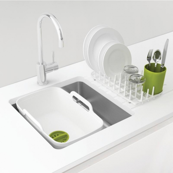 Escurridor Contenedor de Platos Blanco Wash & Drain - Joseph Joseph