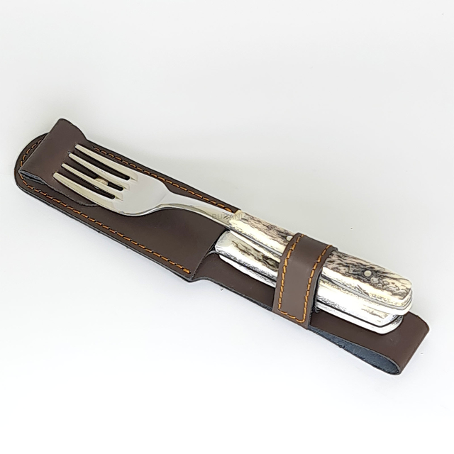 Set Cuchillo Tenedor 12cm - Asta de Ciervo