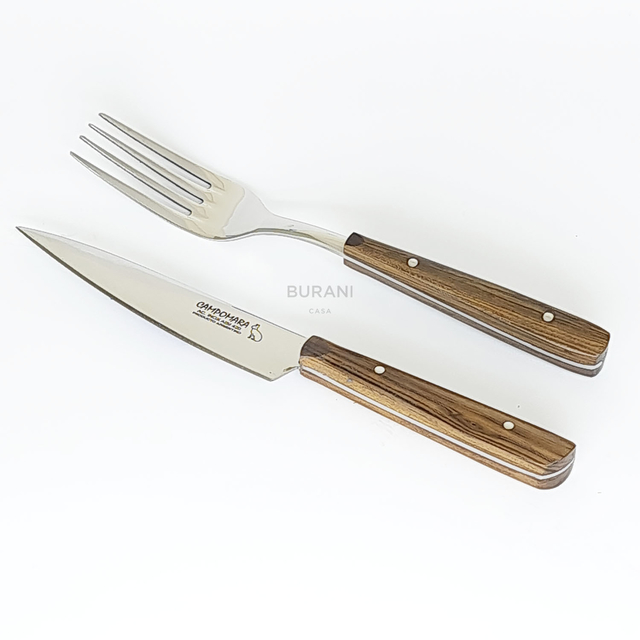 Set Cuchillo Tenedor 12cm - Wood