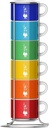Tazas Apilables Color 45 ml Set x (6und) - Bialetti
