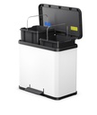 Cesto p/Reciclar Oko Duo Plus L Blanco - Hailo