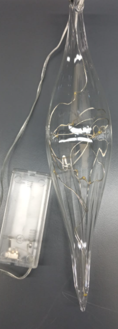 Cairel Colgante Gota de Cristal Facetado C/Luz 8X8X22