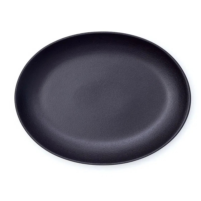 Fuente Oval 36x27 cm Negro Fusión - Rack Porcelain