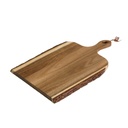 Tabla de Acacia c/Corteza y Mango - 42,5x26,5 cm