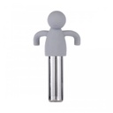 Infusor Te Hombre Silicona Gris y Acero Inoxidable