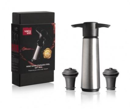Bomba de Vacío A.Inox. +2 Tapones Gift Box - VacuVin