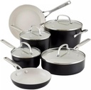 Batería Cocina Cerámica Antiadherente 10 Pzas Negro Mate - Kitchenaid