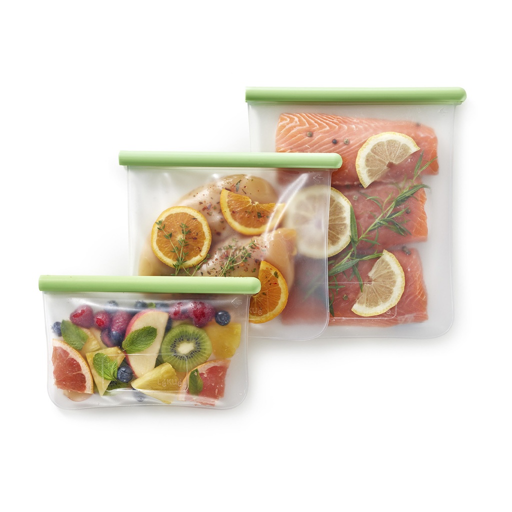 Set de 3 bolsas Reutilizables Planas - Lékué