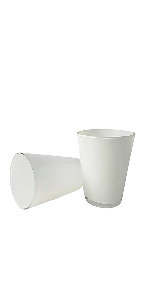 Vaso cónico alto Blanco - Set x6
