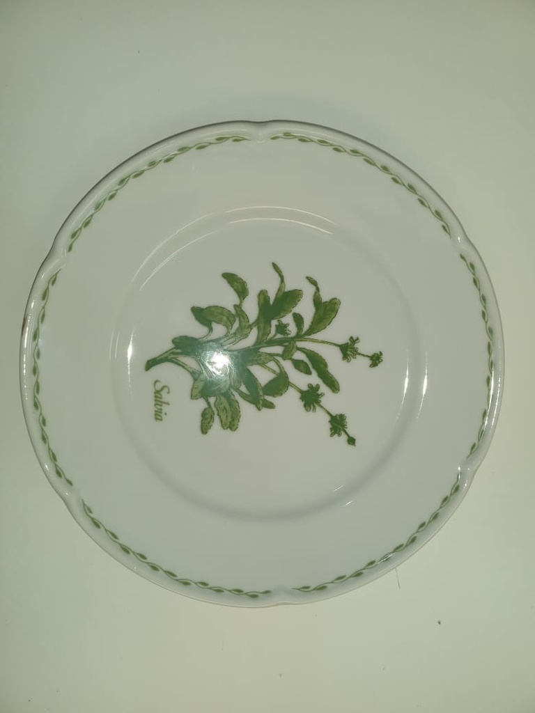 Plato Postre 20cm-Provenza Hierbas