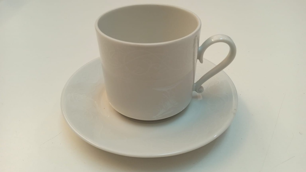 Taza te  C/Plato x Unidad - Maria Sogno Bianco