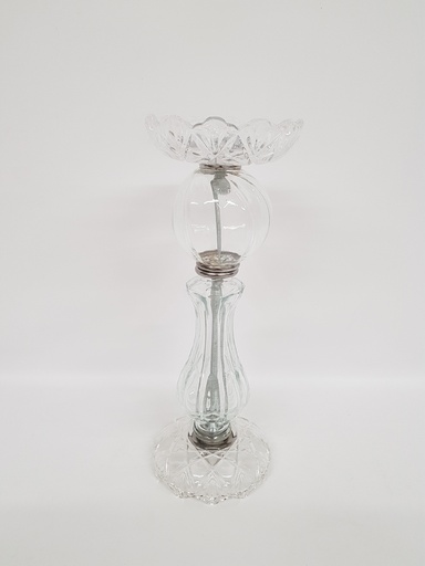 [CR-9618 + CA-9620] Set Candelabros Gajos c/bocha  s/caireles (30CM-15cm)