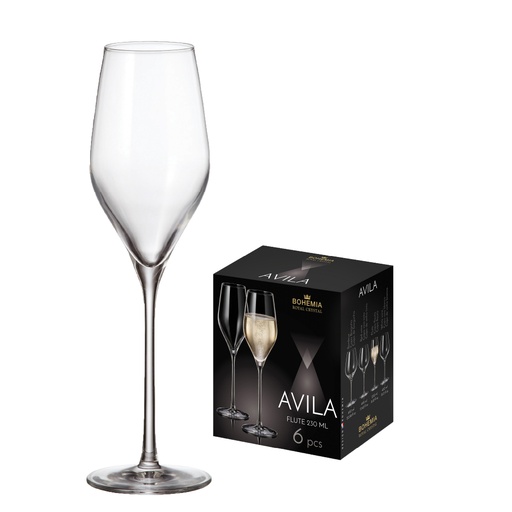 [4230] Copa Champagñe Avila 230ml - Bohemia (6 und)