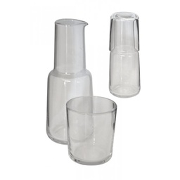 [E15279] Jarra Noche c/ Vaso - Vidrio