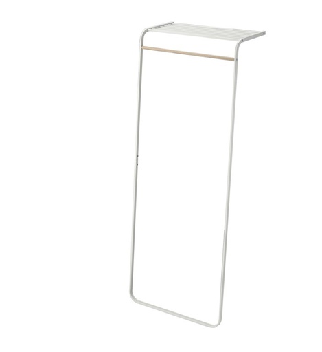 [7078] Perchero Metálico de Pie c/estante 60x66x160 - Blanco