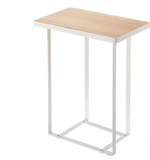 [2733] Mesa Adicional porta/Revistas 40x24x48h - Blanca y Fresno