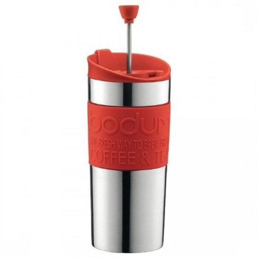 [11067-04] Travel  Mug Cafetera Roja Acero 0.35 L