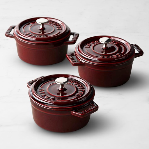 [1101087] Cocotte Round 10 cm - Granadine red- Staub