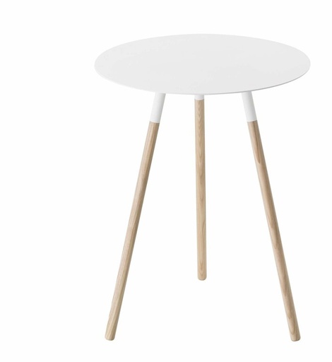 [2342] Mesa Adicional Metálica c/patas Madera Negra - Yamazaki