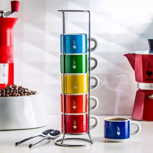 [TAZZ110] Tazas Apilables Color 45 ml Set x (6und) - Bialetti