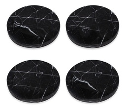 [11007N] Set x 4 Posavasos Circular Luxury Black - Mármol