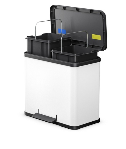 [OD30-BL] Cesto p/Reciclar Oko Duo Plus L Blanco - Hailo