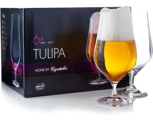 [TULIPA 40894 - 540ML] Copa Tulipa Cerveza 540ml x (6und) - Cristal Bohemia