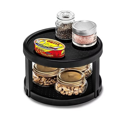 [53811] Bandeja Giratoria Doble Carbón - Madesmart