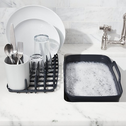 [300099] Escurridor Contenedor de Platos Gris Wash & Drain - Joseph Joseph