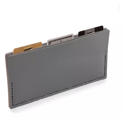 [HA033401] Billetera S3 Gris60 con Hilo Negro - Vacavaliente