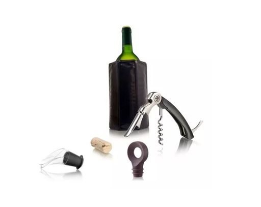 [6900] Sacacorchos Dos Tiempos + Enfriador Rápido de Vino - Vacu Vin