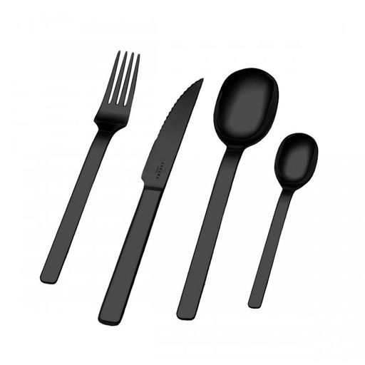 [23764N/24] Set x 24 pzas. Cubiertos Matt Black - Sakura
