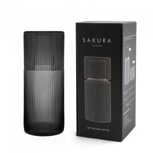 [2720GR] Set Jarra + Vaso de Noche Grey - Sakura