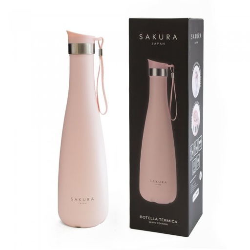 [240750P] Botella Térmica Wavy Rosa 750ml - Sakura