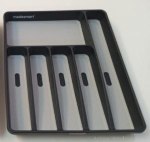 [24406] Cubertero 6 Compartimentos Carbón - Madesmart