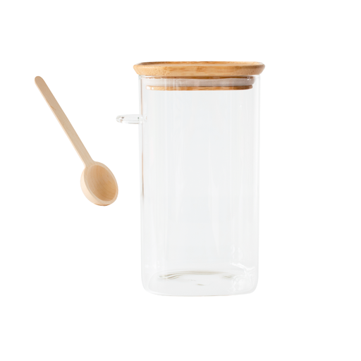 [PKV-050] Contenedor Cuadrado 1400ml c/Cuchara Medidora - Pebbly