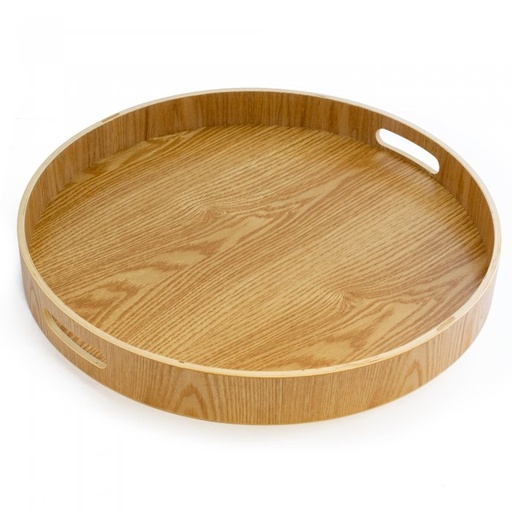 [22316/G] Bandeja Redonda 40cm - Madera de Bamboo