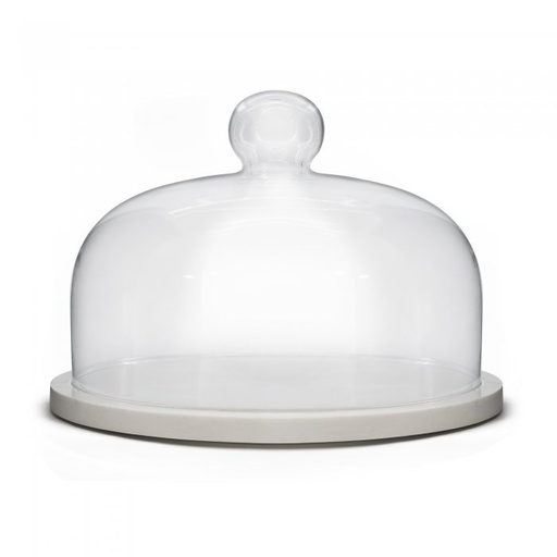 [M-25033] Campana de Vidrio Firenze c/Base de Mármol 25cm